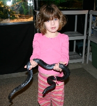 My daughter and her favorite snake