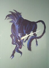 Unicorn mural,first step