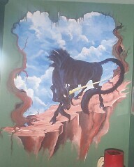 Finished unicorn mural