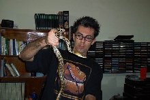 Greg and the sub adult Elaphe taeniura friesei