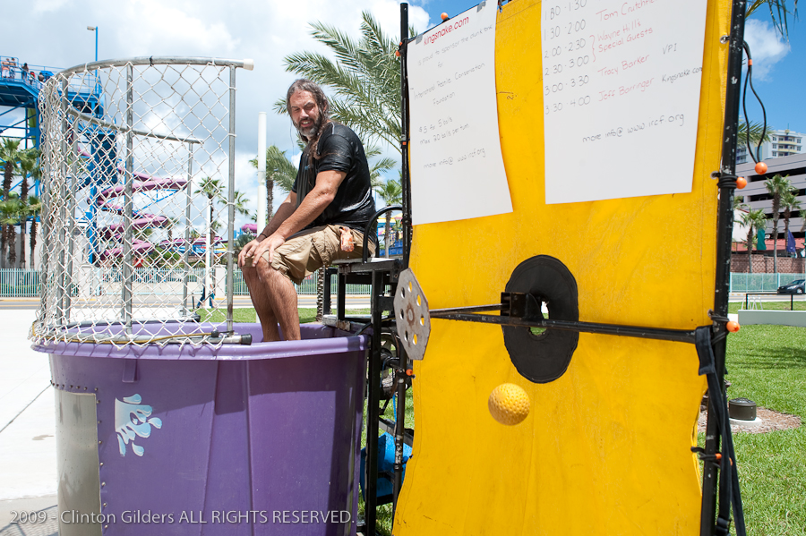 Action at the kingsnake.com charity dunk tank.