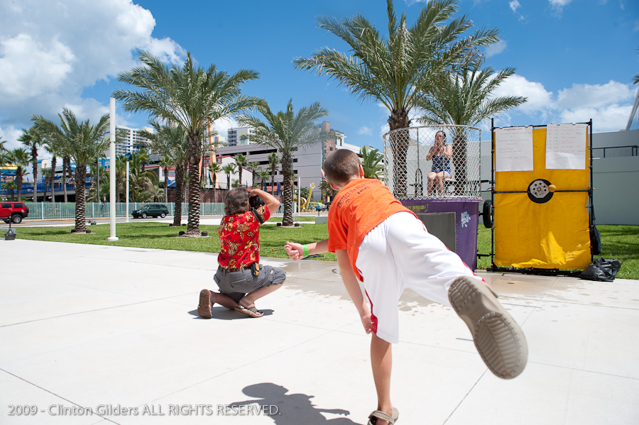 Action at the kingsnake.com charity dunk tank.