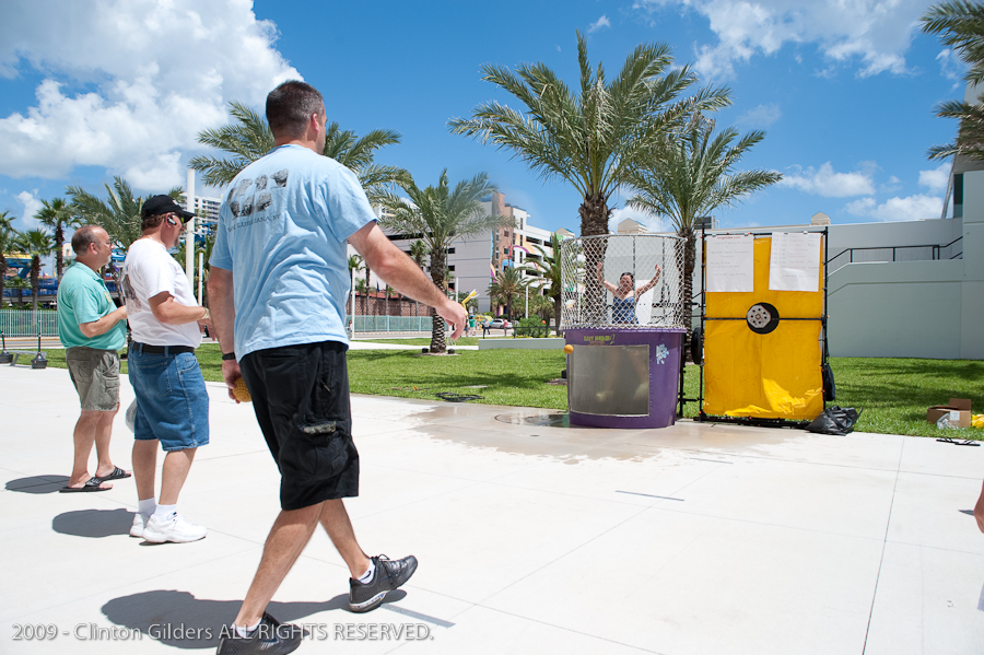 Action at the kingsnake.com charity dunk tank.
