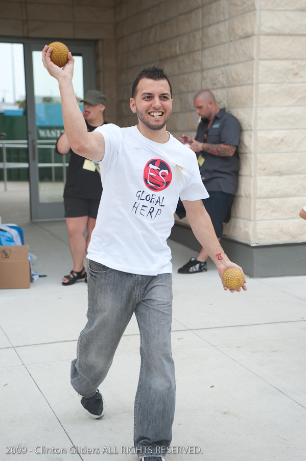 Action at the kingsnake.com charity dunk tank.