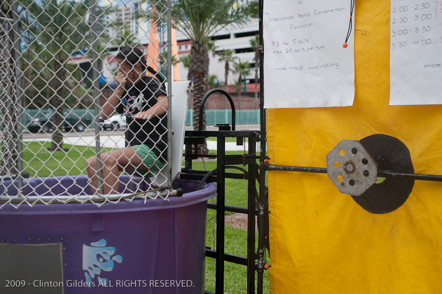 Action at the kingsnake.com charity dunk tank.