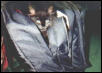 Sleeping in my sisters bookbag