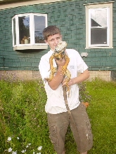 cooper with iguana