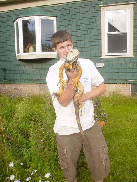 cooper with iguana