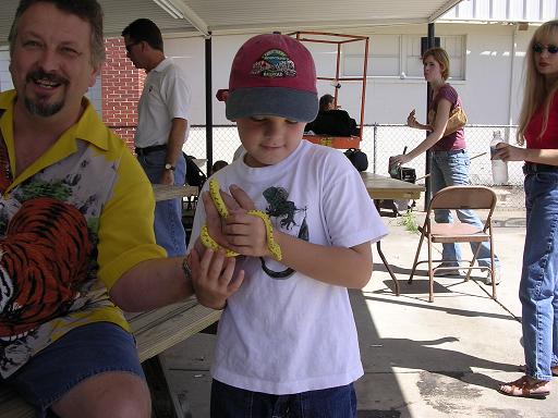 Matthew w/Green Tree Python, yellow phase
