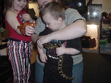My kids with some snakes.