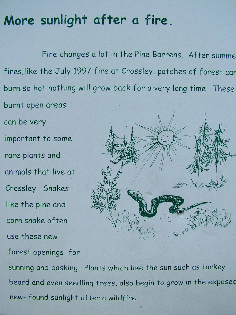 Sign mentioning the Pines and Corns of the area