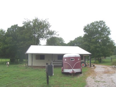 Outside of barn