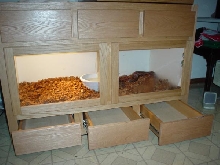 with the drawers open