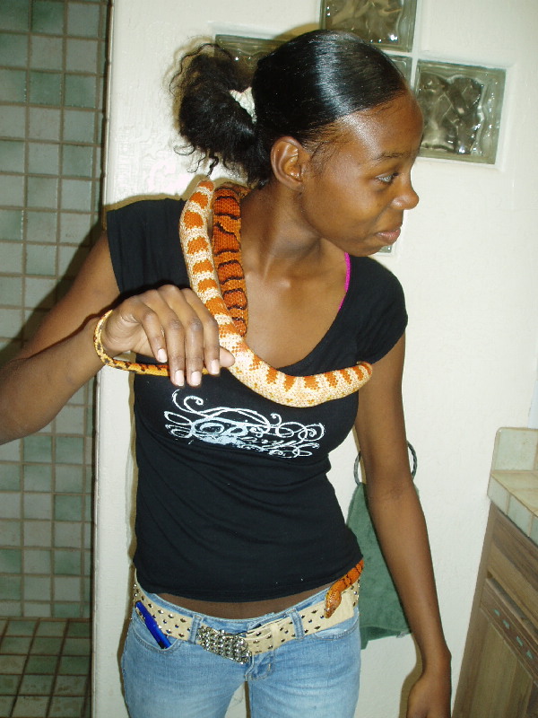 Jess enjoying corns