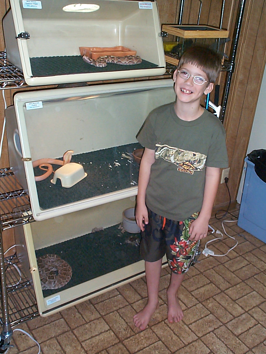 son in snake room