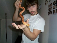 me and  my albino cornsnake