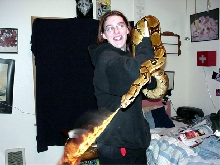some nerd invents fire breathing snake