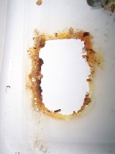 Plastic tub melted