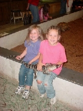 my little girls with an american gator