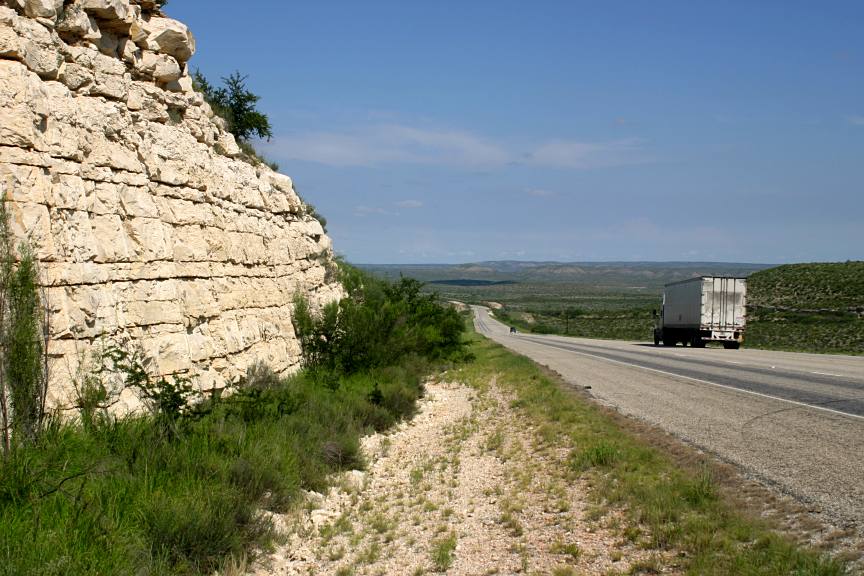 roadcut near Langtry, TX