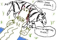 croc eats zebra