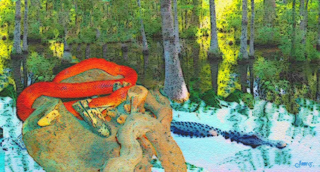 "The Blood Red  and the Alligator"