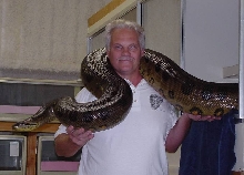 Rich Ihle with his female Anaconda