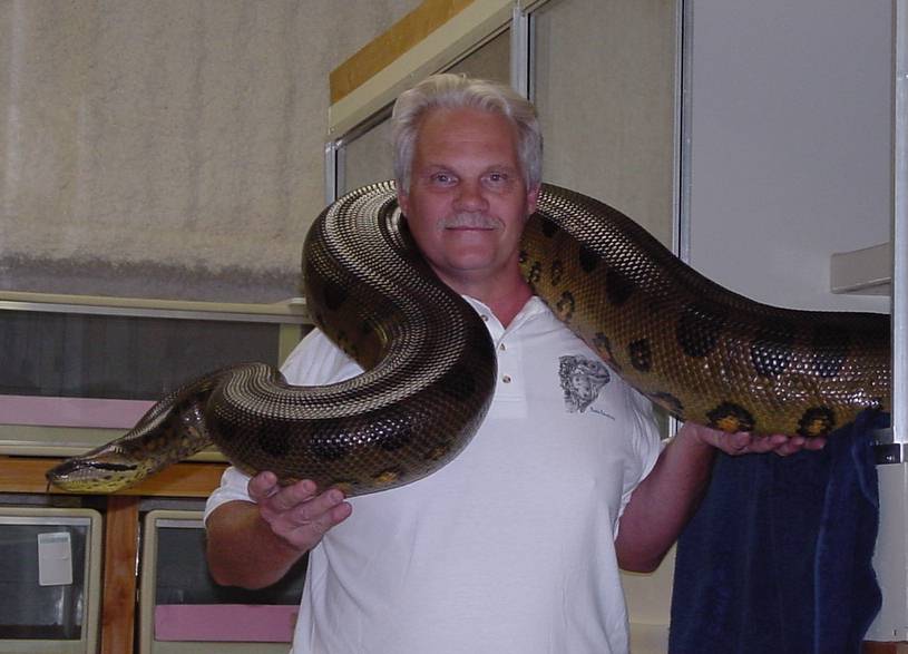 Rich Ihle with his female Anaconda