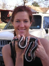 Andrea and Mellisa (snake)