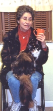 Bijou on Mimi's lap
