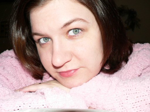 Me in my favorite cozy pink sweater