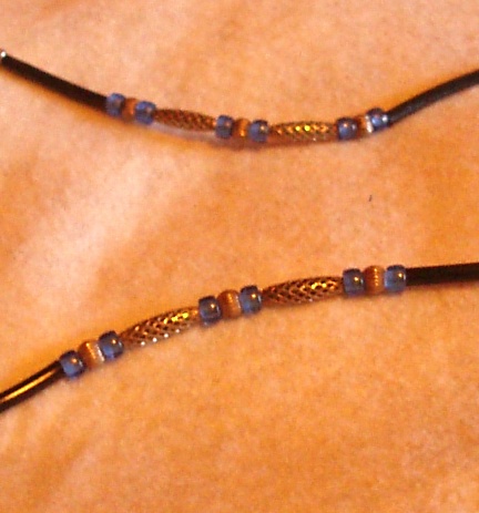 blue beaded side