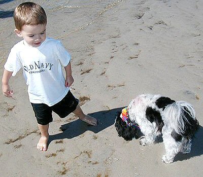 Little boy and Katie