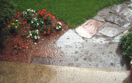 Puddles..front door