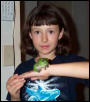 Brittany and a Green Tree Frog