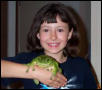 Brittany and a White Lipped Tree Frog