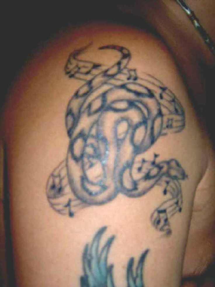 Another shot of boa tattoo