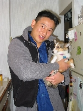 me and one of my dogs