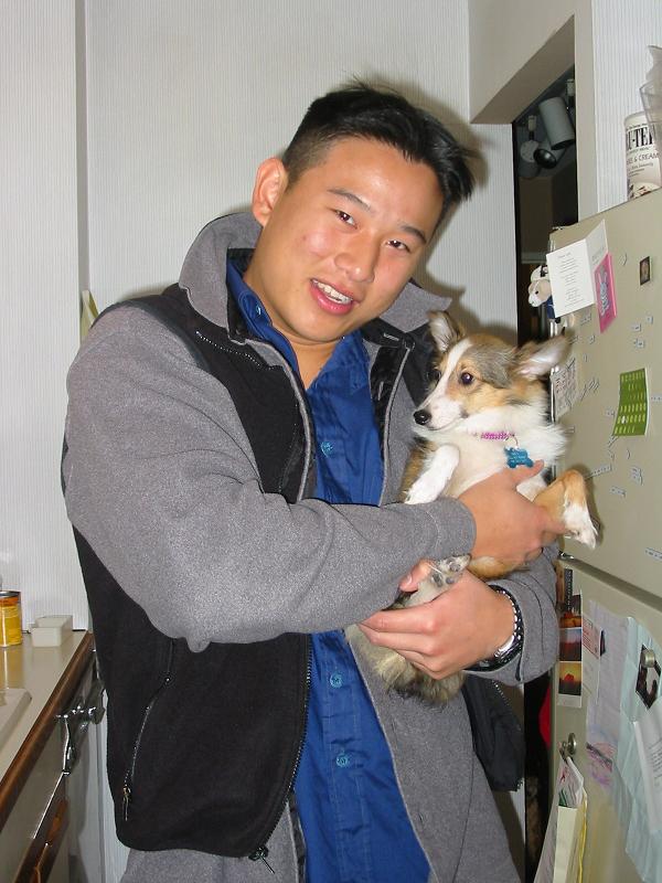 me and one of my dogs