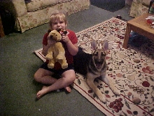 Heidi and daughter watching TV