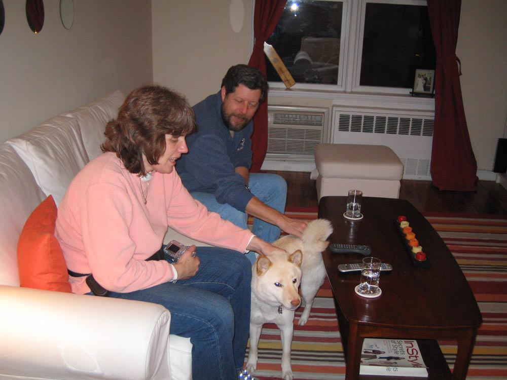 Joanne, Dave and Atari in Living Room