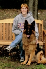 Me and Chaos at the dog walk.