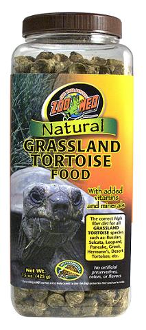 Zoomed natural grassland tortoise pellets
