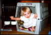 Quincy in Sassy's Crate