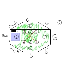 Top view of ma cage