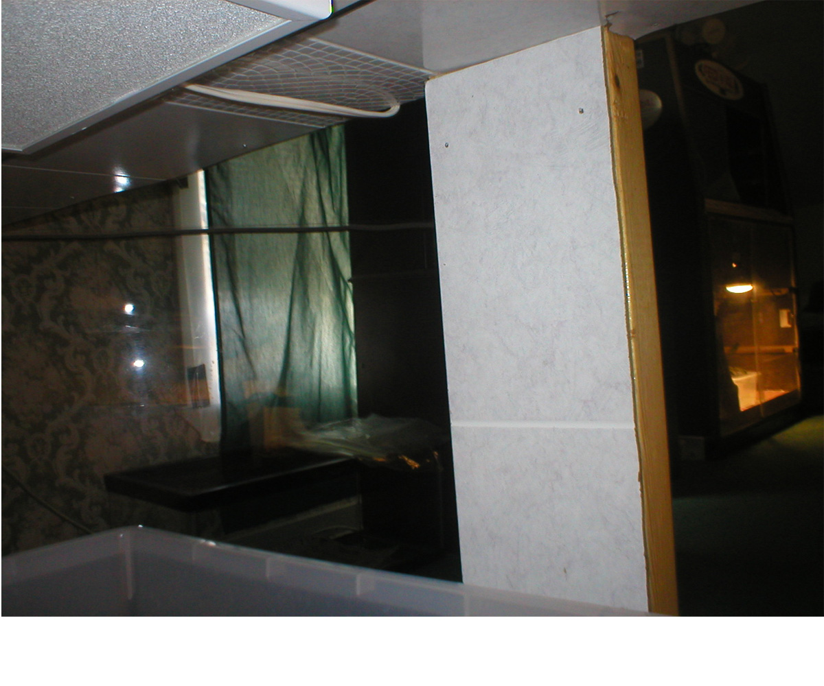 inside of the front of the cage