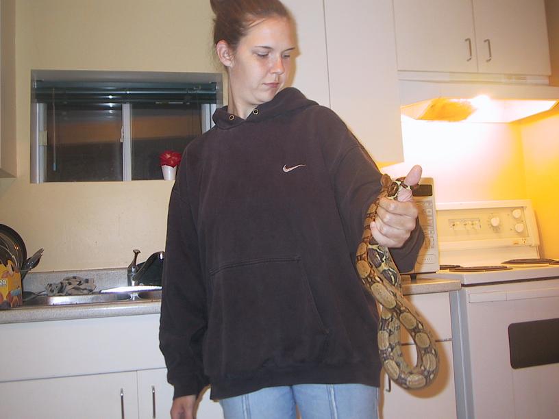 my girfriend and my redtail boa Dublin