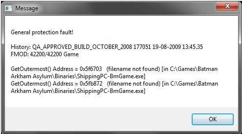Batman AA Fault