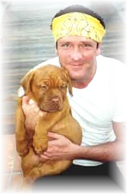 Actor Mike Madson with one of our pups