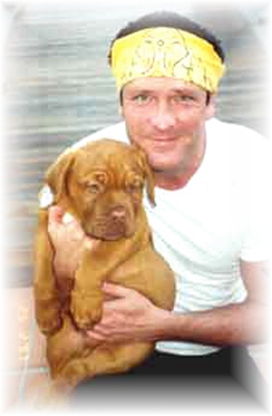Actor Mike Madson with one of our pups